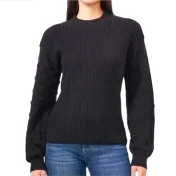 Vince Camuto Sweaters - VINCE CAMUTO Rich Black Ribbed Sweater - Size Large NWT
